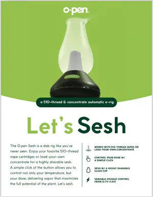 O-Pen Sesh - Portable E-Rig GreenPost CBD - www.GreenPostCBD.com