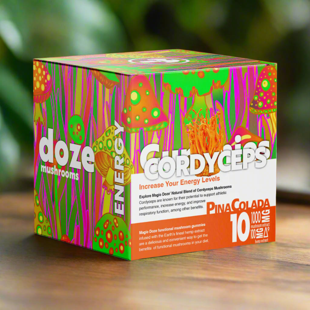 Cordyceps Gummies with Delta 9 THC (Pina Colada) - Energy by Magic Doze™