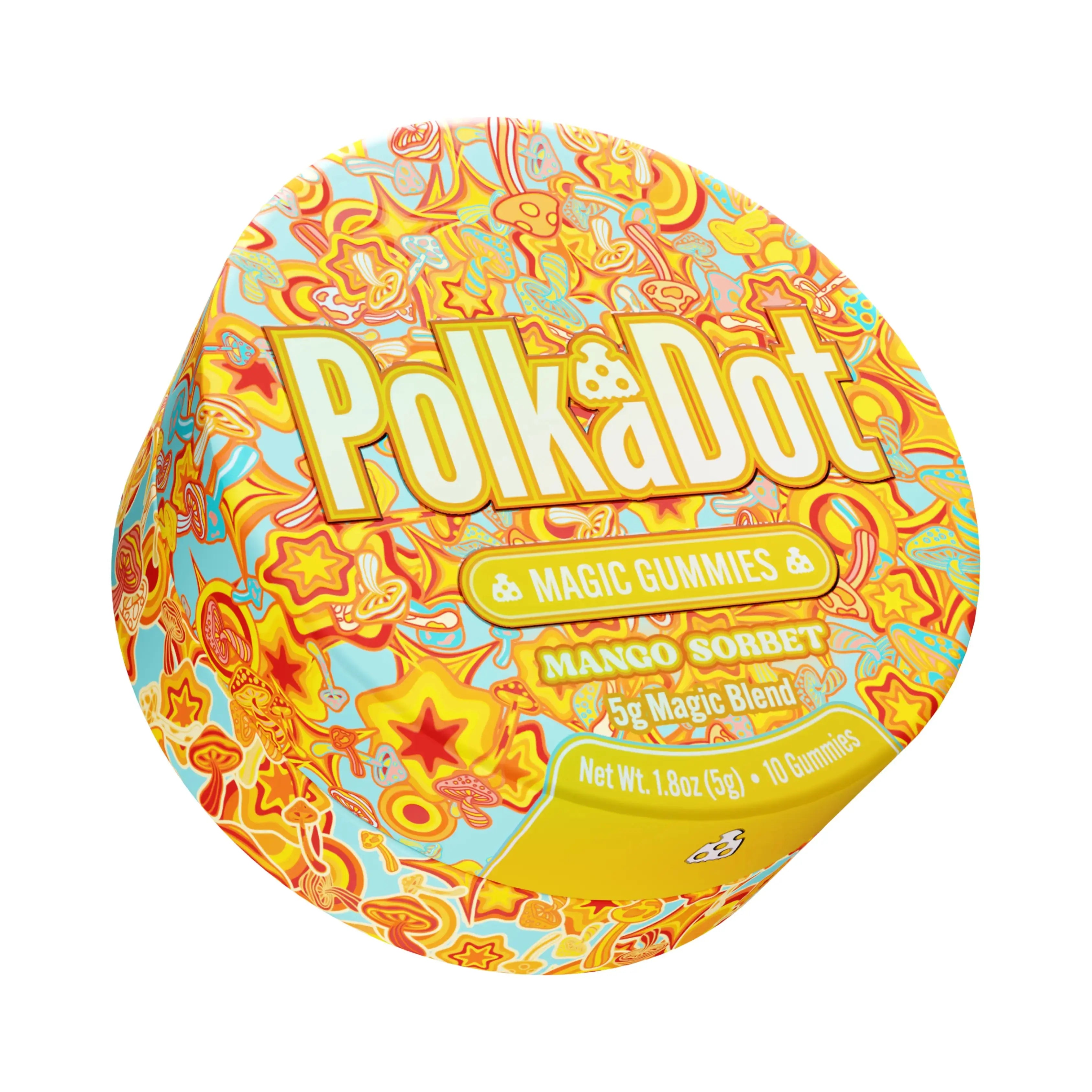 PolkaDot Mushroom Gummies Mango Sorbet