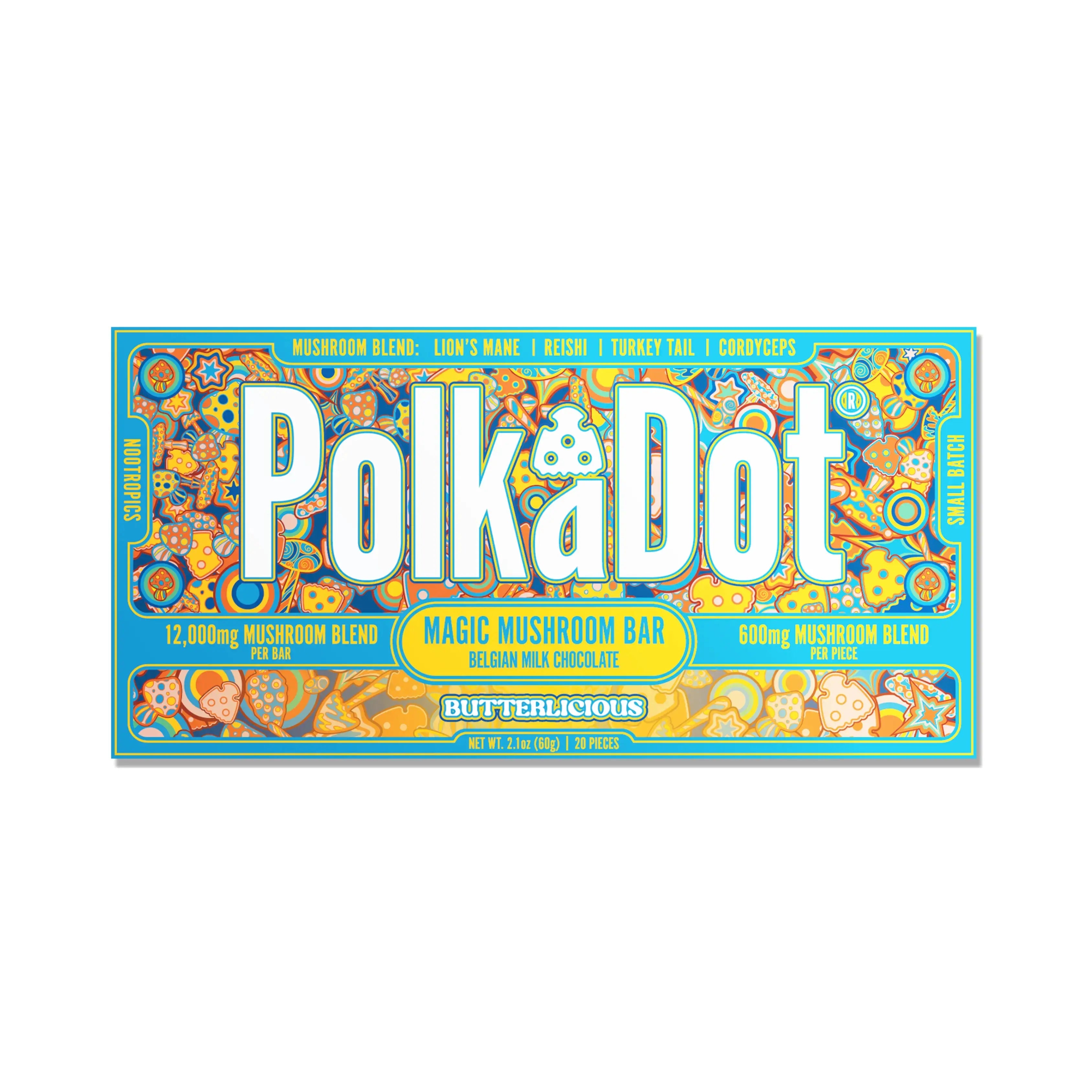PolkaDot Mushroom Chocolate Bar Butterlicious