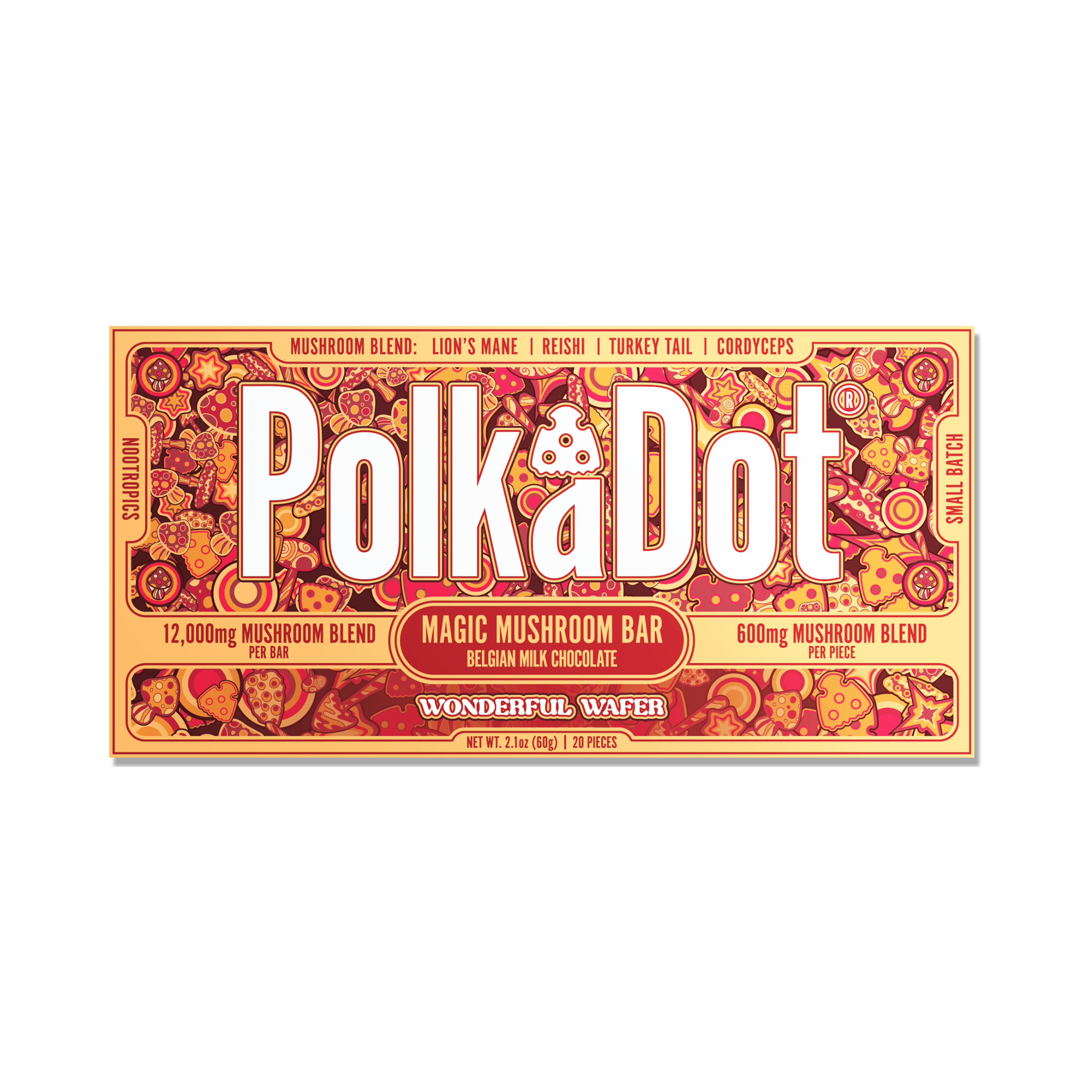 Polka Dot Mushroom Edibles — Chocolate Bars, Gummies and Tablets