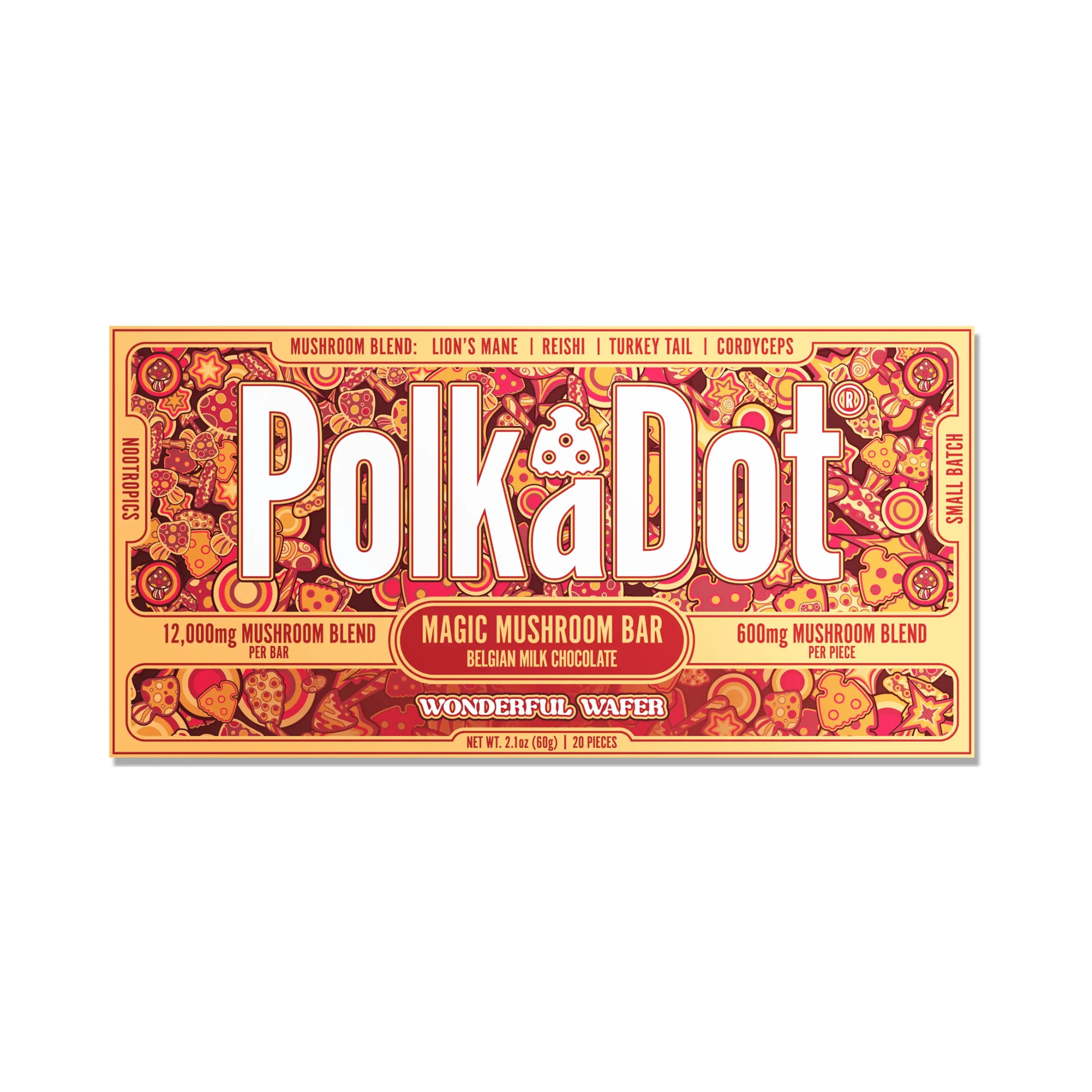 PolkaDot Mushroom Chocolate Bar Wonderful Wafer