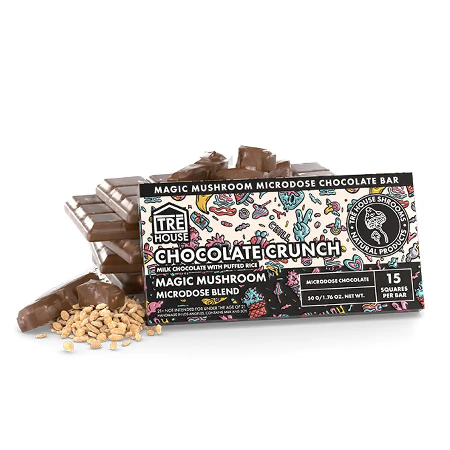 Tre House Magic Mushroom Chocolate-Chocolate Crunch GreenPost CBD