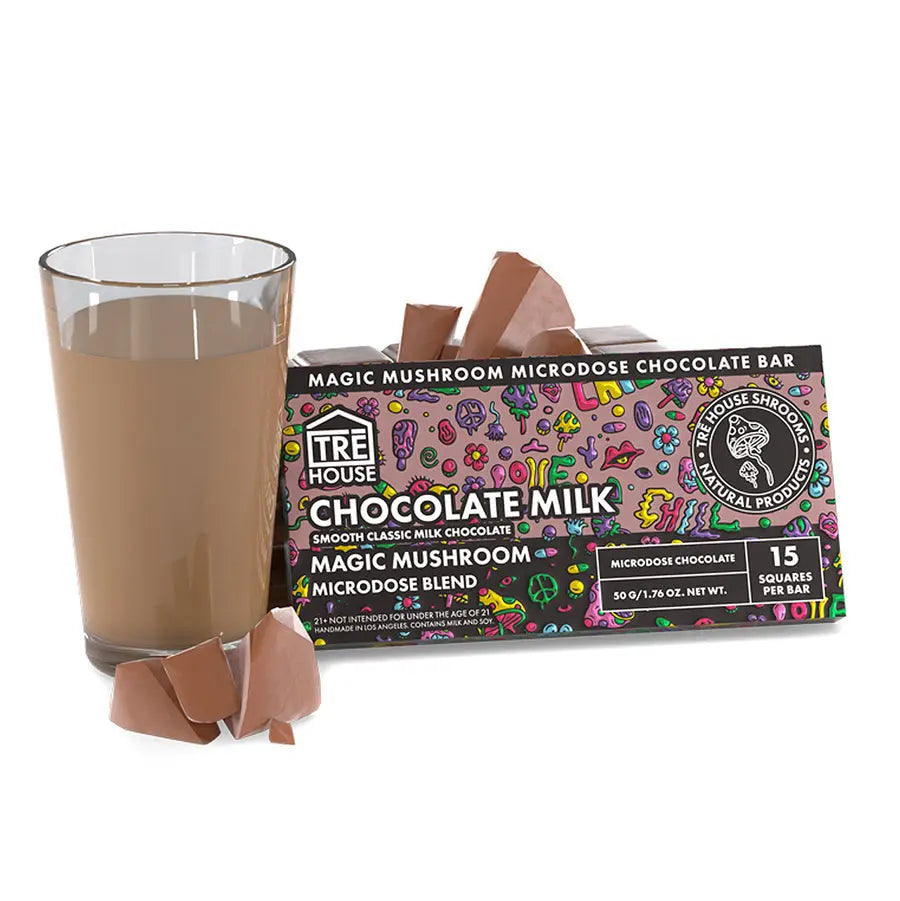 Tre House Magic Mushroom Chocolate- Chocolate Milk GreenPost CBD