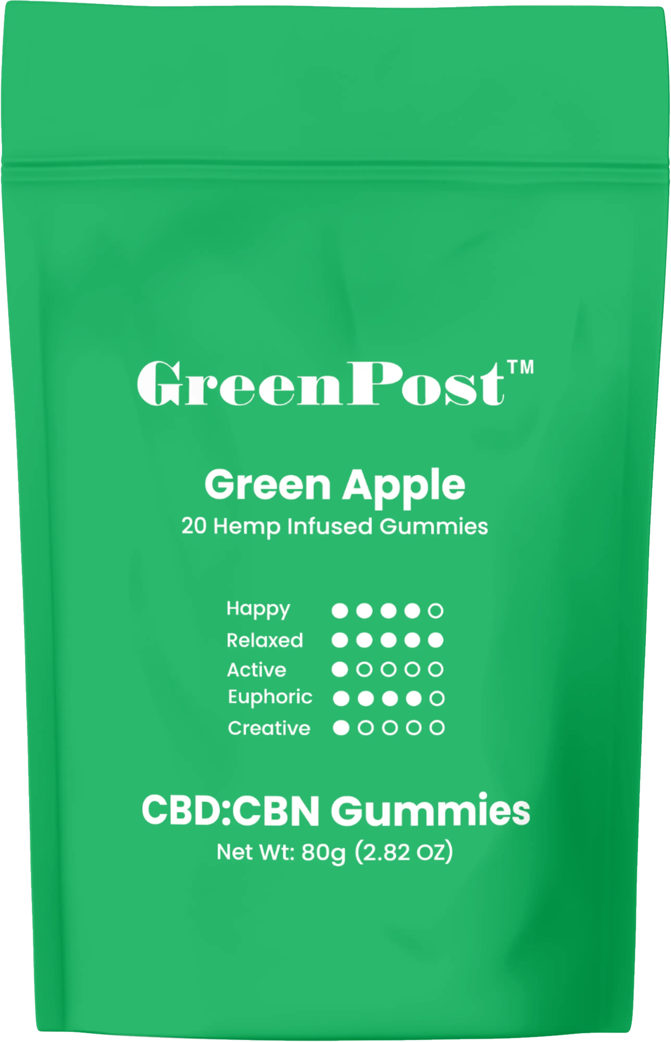 CBN & CBD Vegan Gummies 1000mg - Green Apple GreenPost CBD