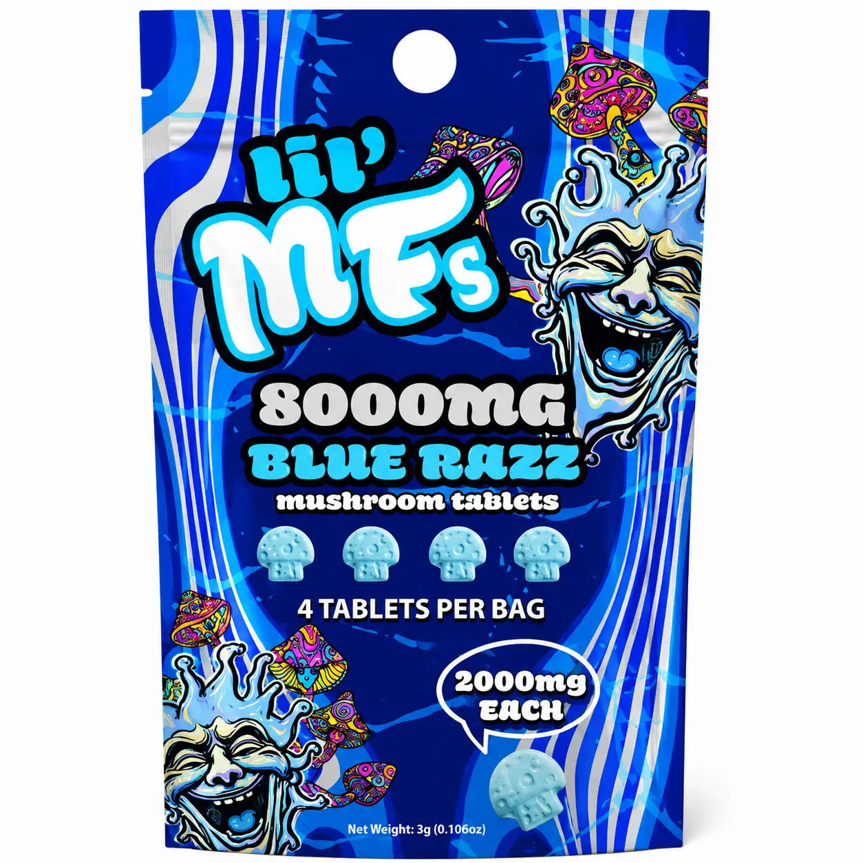 Lil MF's Mushroom Tablets 8000mg β 4ct Mushroom Edibles