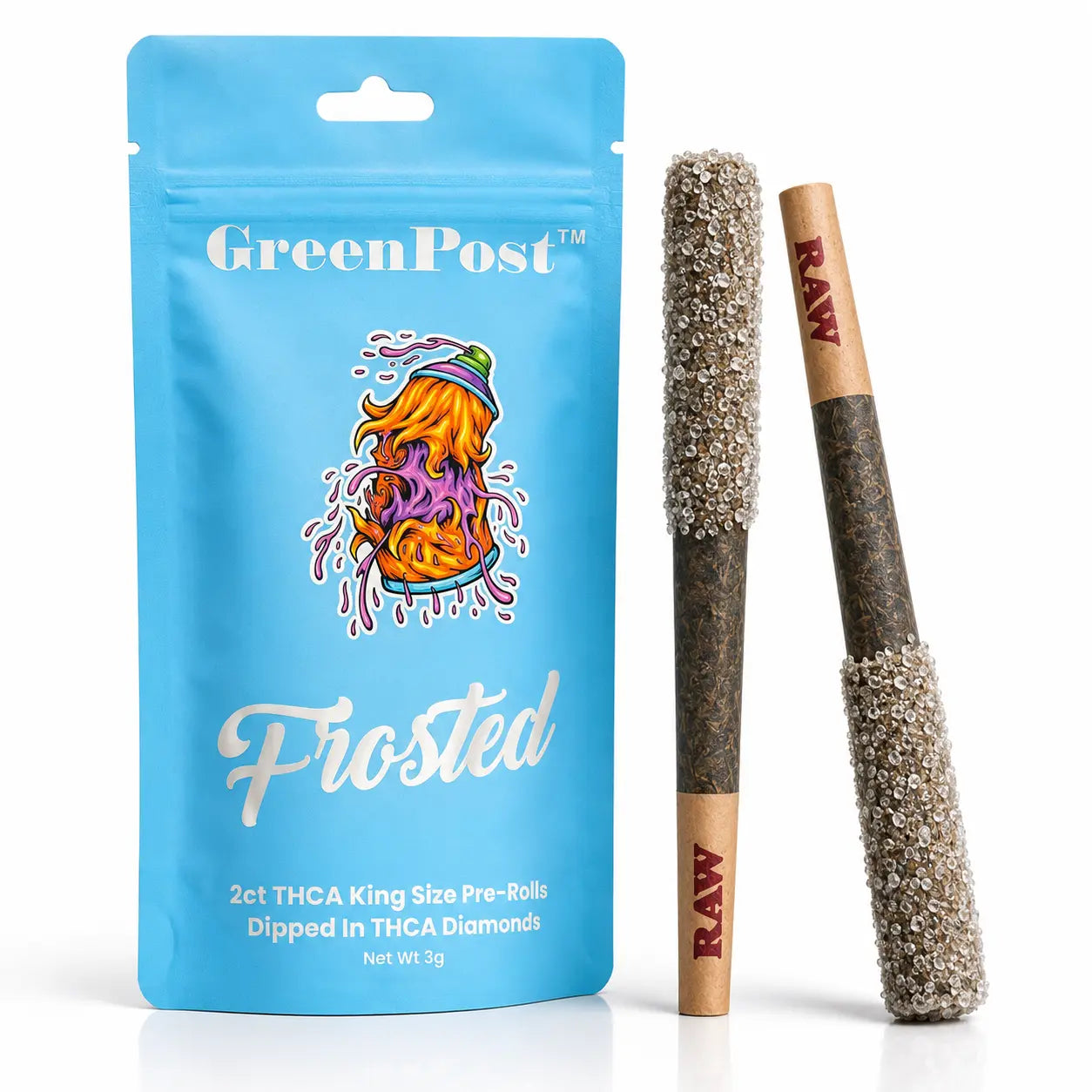 GreenPost THCA Diamond Pre-Rolls β Frosted 2ct