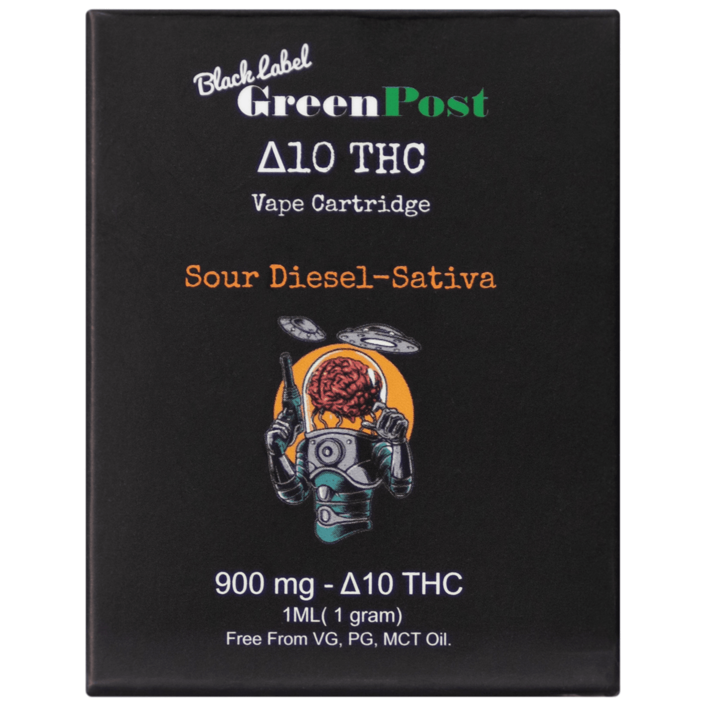 Sour Diesel Delta 10 Vape Cartridge (Sativa) - GreenPost CBD - www.GreenPostCBD.com