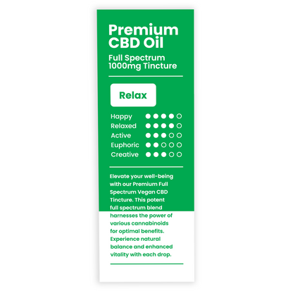 CBD Oil (1000mg) - Organic Mint Flavor