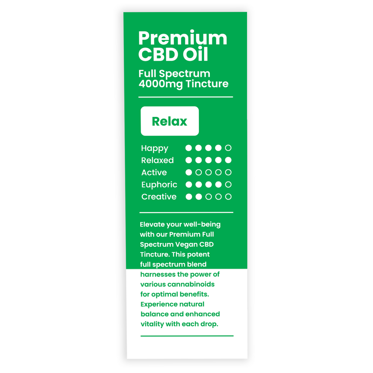 CBD Oil (4000mg) - Organic Mint Flavor