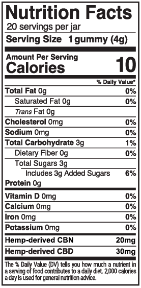 Vegan Full Spectrum CBD & CBN Gummies (1000mg)