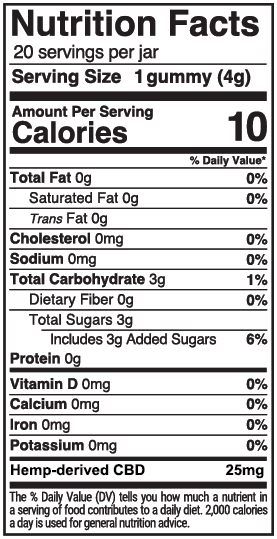 Vegan Full Spectrum CBD Gummies (500mg) (Tangie)