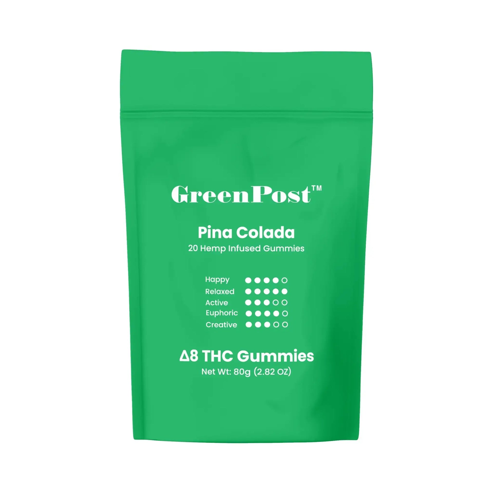 Delta 8 THC Gummies 500mg | Pina Colada & Strawnade 20ct | GreenPost