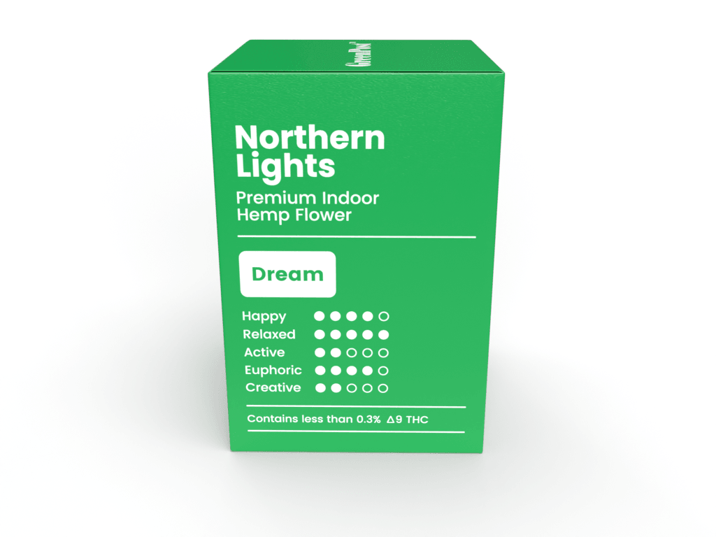 HHC Hemp Flower - Northern Lights - GreenPost CBD - www.GreenPostCBD.com