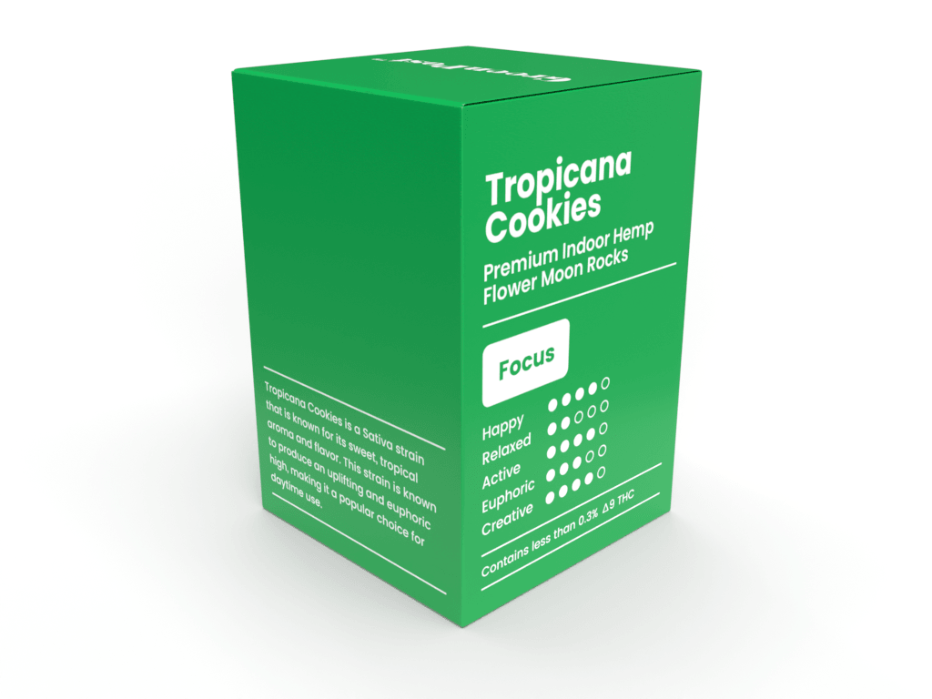 Tropicana Cookies Delta 8 + HHC Moon Rocks - GreenPost CBD - www.GreenPostCBD.com