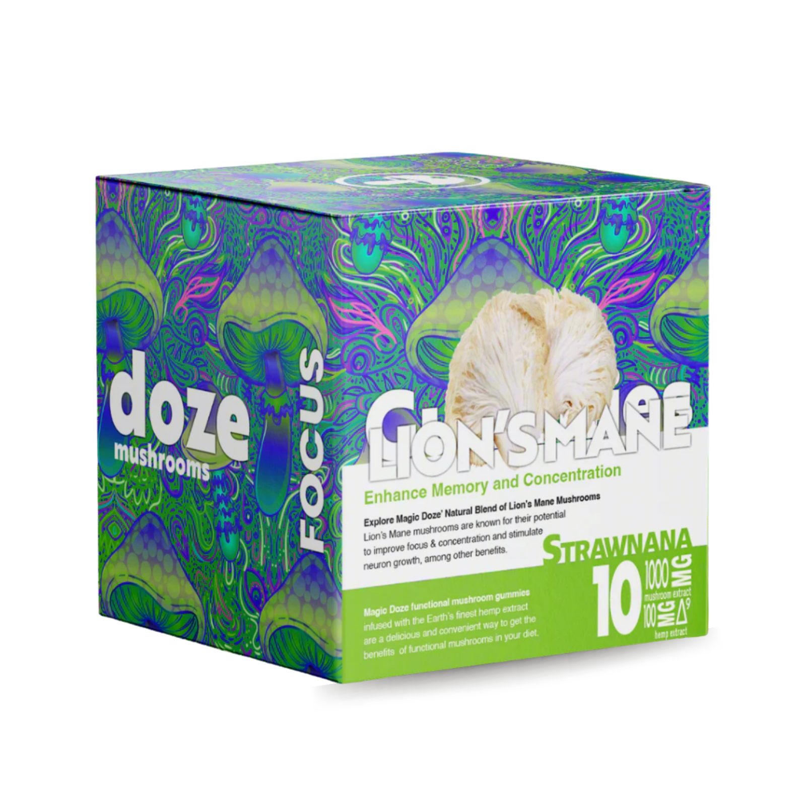 Lion's Mane Gummies with Delta 9 THC (Strawnana) - Focus by Magic Doze™