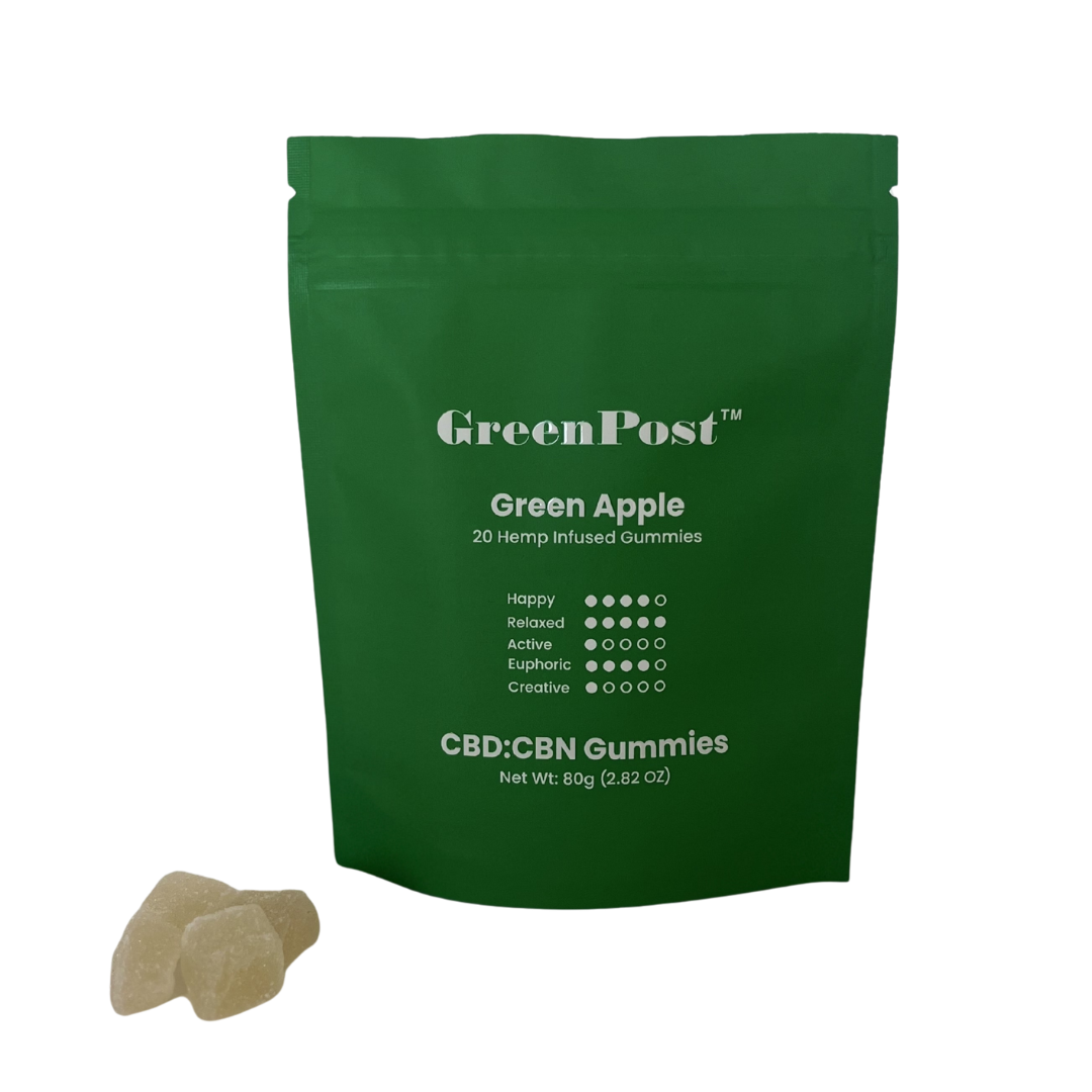 CBN & CBD Vegan Gummies 1000mg - Green Apple