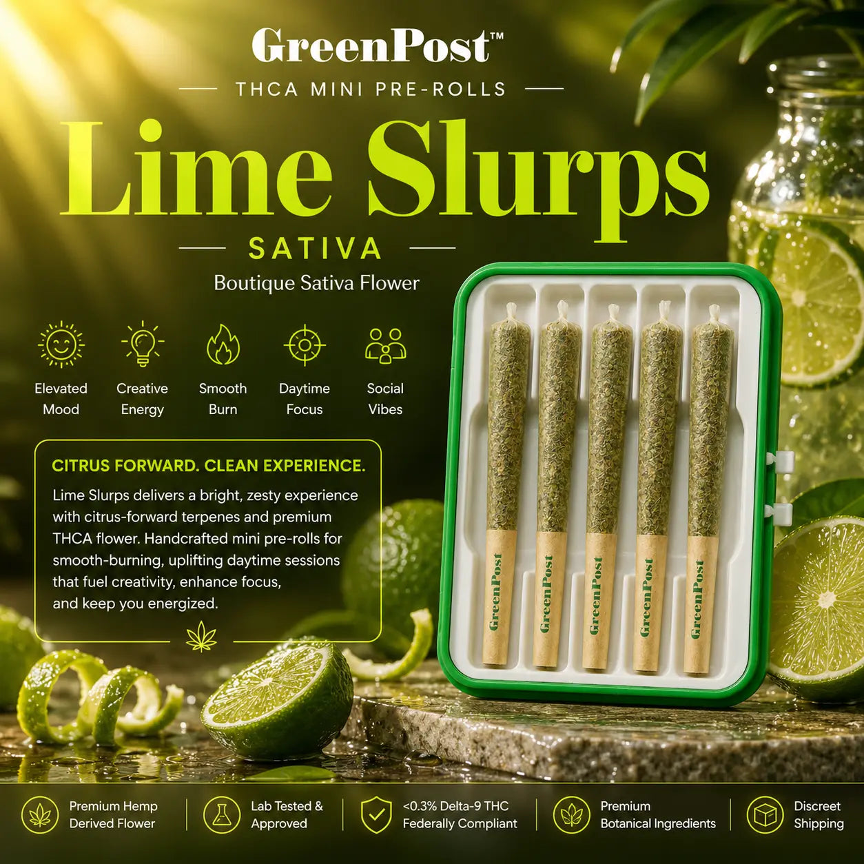 GreenPost THCA Pre-Rolls – Mini 5ct