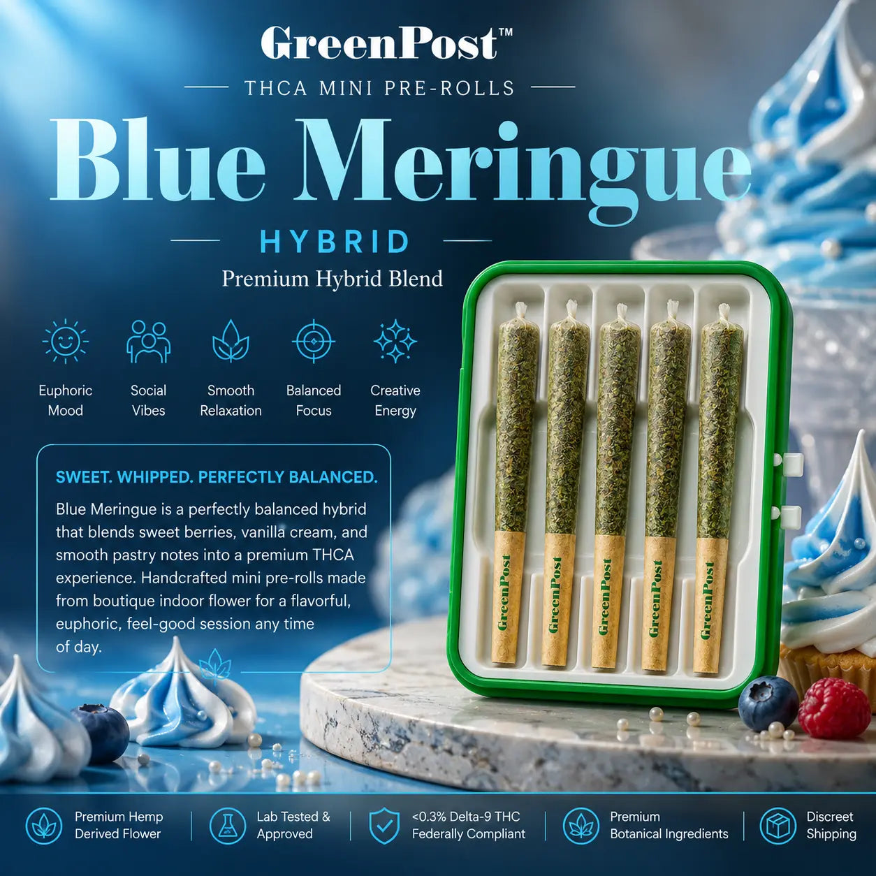 GreenPost THCA Pre-Rolls – Mini 5ct
