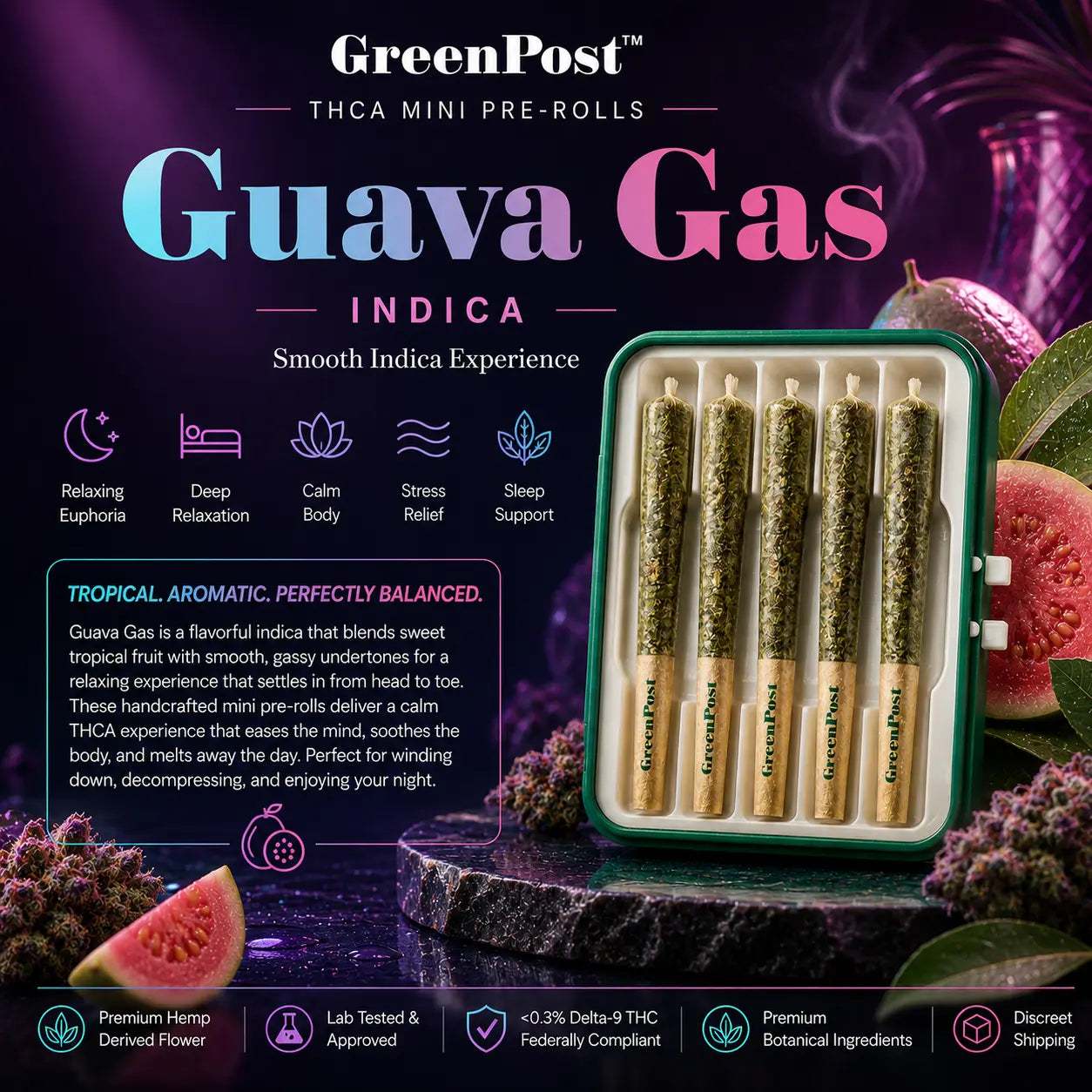 GreenPost THCA Pre-Rolls – Mini 5ct