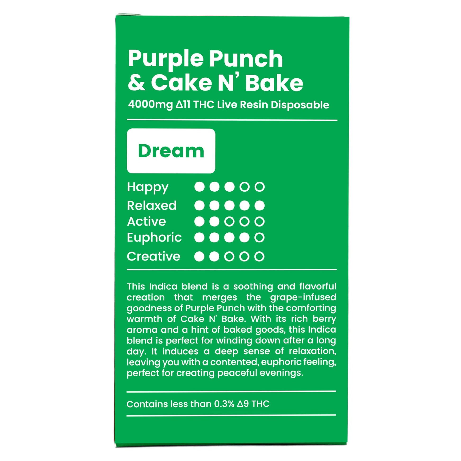 Delta 11 Purple Punch & Cake N' Bake Dual-Strain Vape - GreenPost CBD - www.GreenPostCBD.com