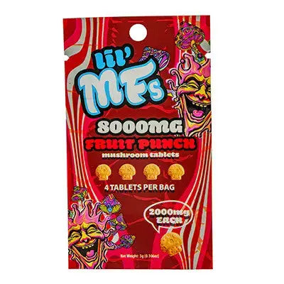 Lil MF's Mushroom Tablets 8000mg – 4ct Mushroom Edibles
