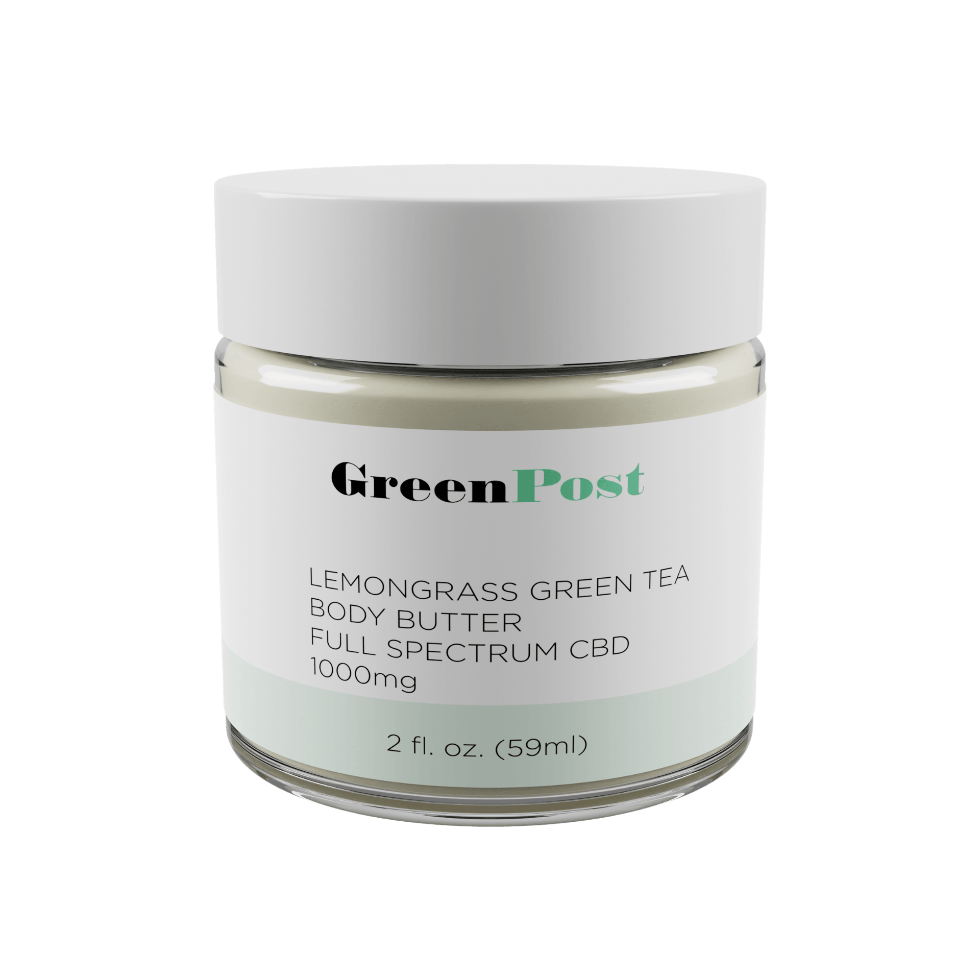 Lemongrass Green Tea Body Butter 1000MG - GreenPost CBD - www.GreenPostCBD.com