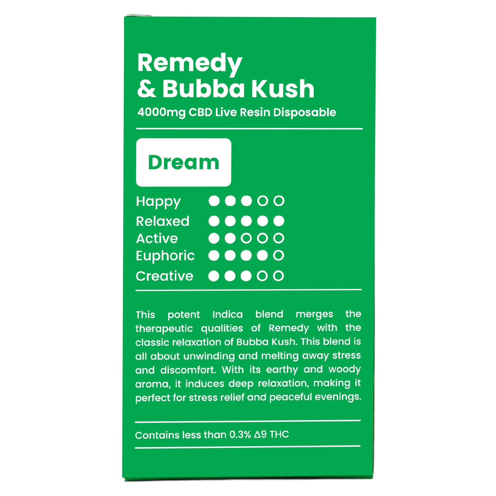 Remedy & Bubba Kush Disposable CBD Vape - GreenPost CBD - www.GreenPostCBD.com