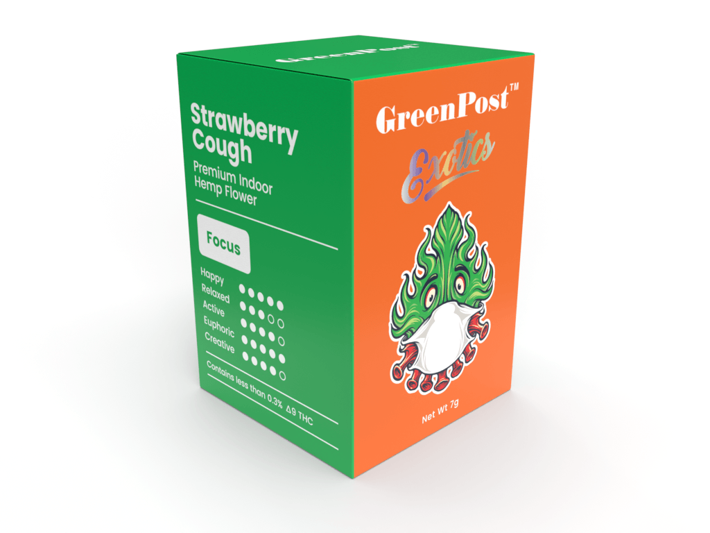 Strawberry Cough CBD Flower - GreenPost CBD - www.GreenPostCBD.com