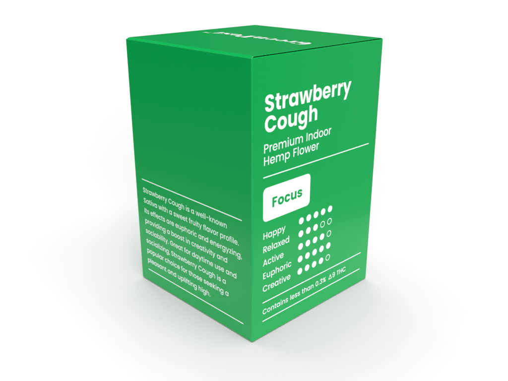 Strawberry Cough CBD Flower - GreenPost CBD - www.GreenPostCBD.com