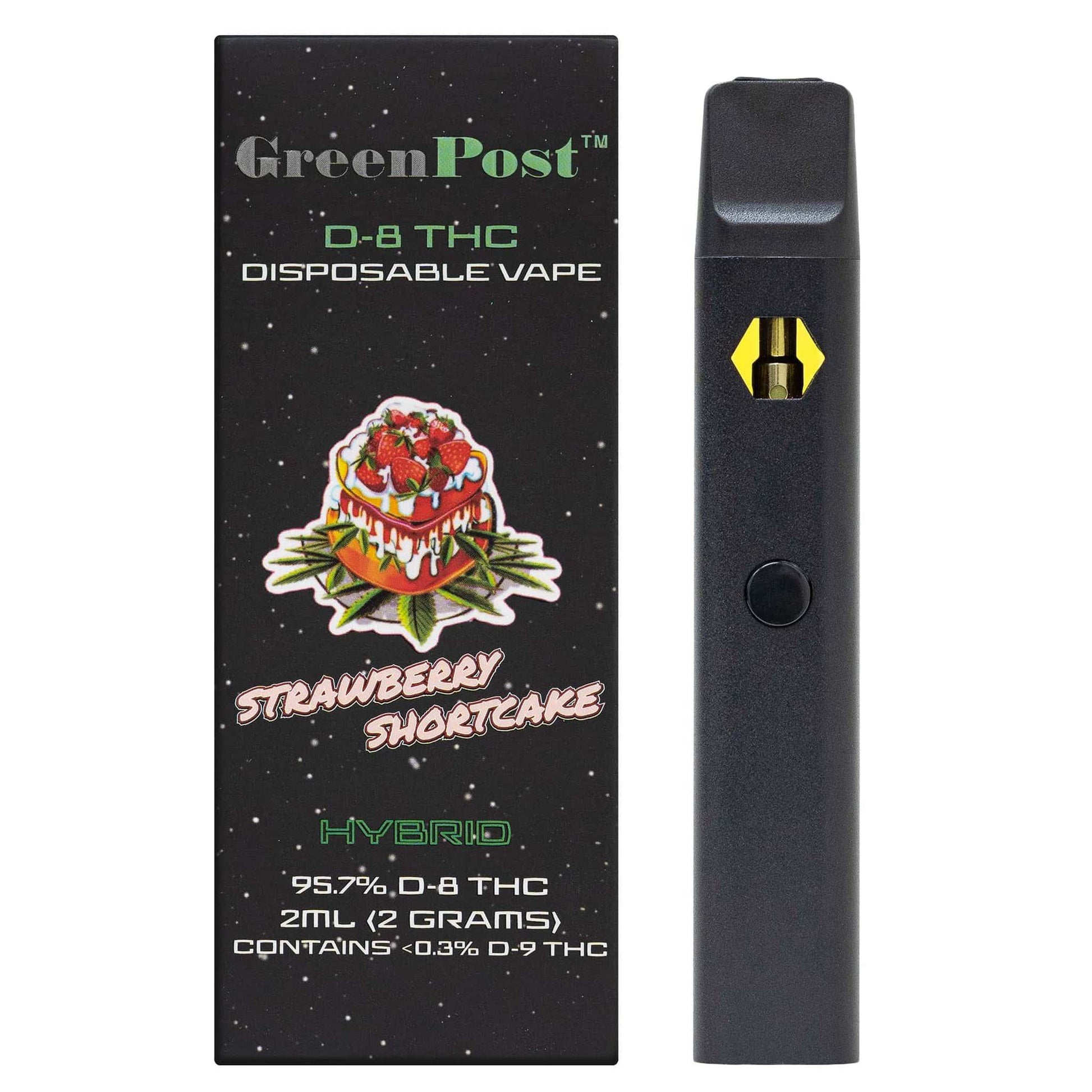 Strawberry Shortcake Delta 8 Disposable Vape (Indica) - GreenPost CBD - www.GreenPostCBD.com